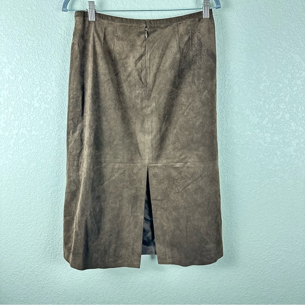 Tracy Reece Brown suede skirt size 6 - Picture 2 of 8
